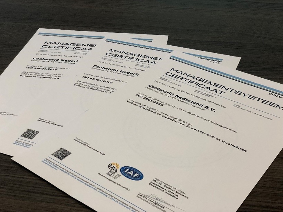 Coolworld toont klasse met 3 ISO-certificeringen 1