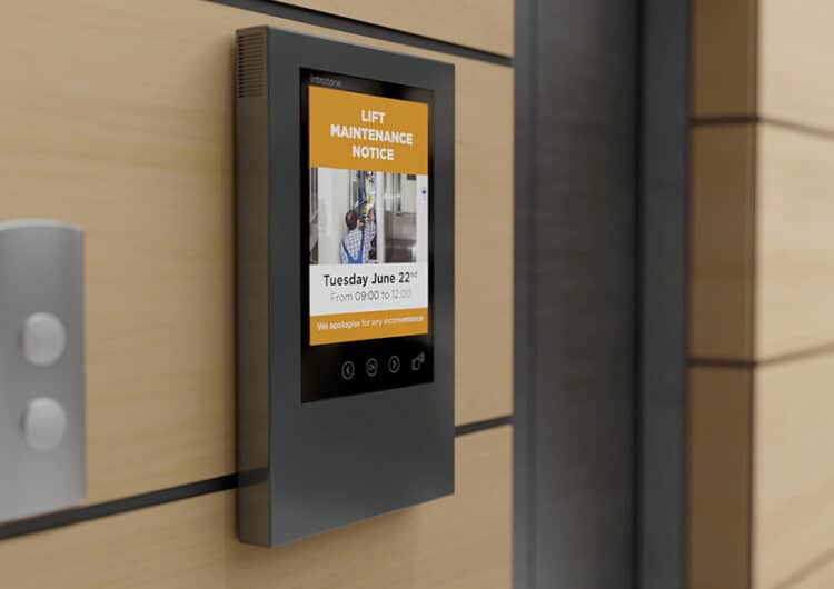 Digital notice board in situation 28