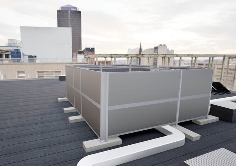 Impressie Noise Reducer geluidsscherm met vlakke plaat 2ENT
