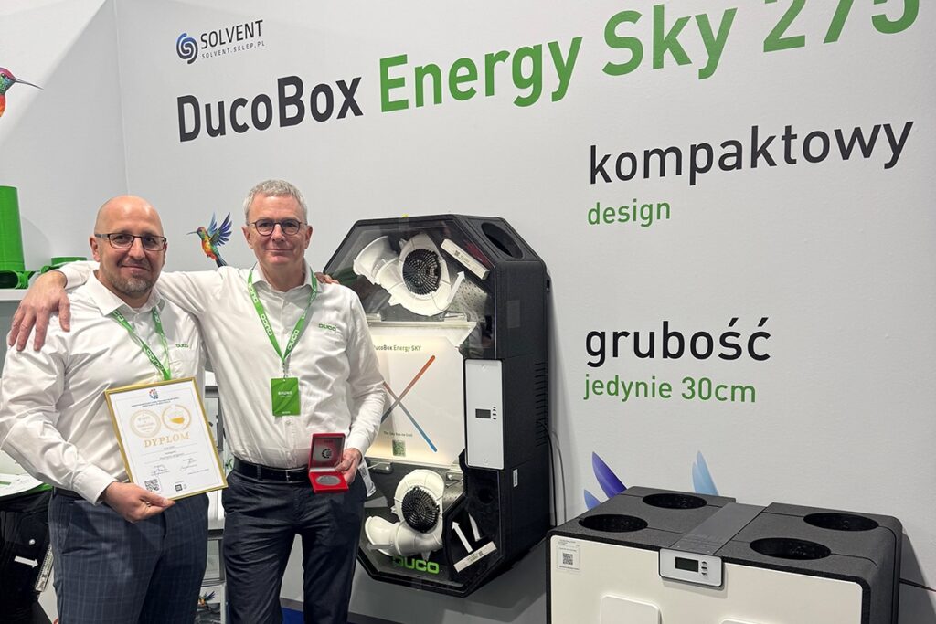 DUCO wint opnieuw prijs: DucoBox Energy Sky bekroond op Warsaw HVAC Expo 2025