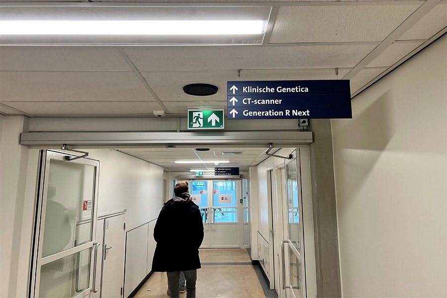 Erasmus MC HBI vluchtroute aanduiding