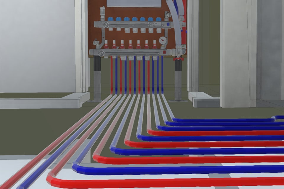 Vloerverwarmingssystemen uitwerken in BIM 3