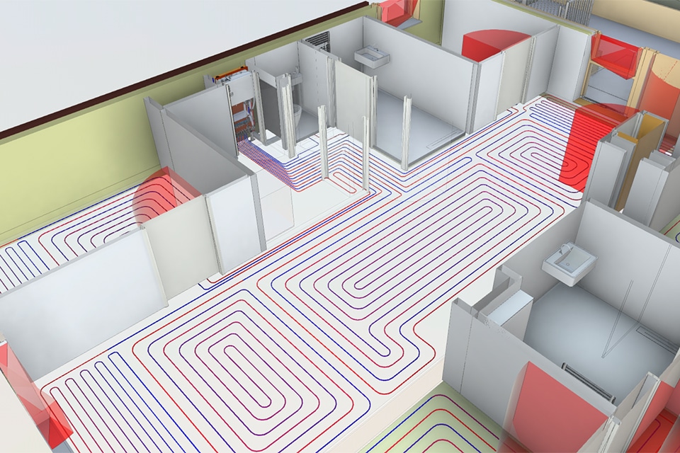 Vloerverwarmingssystemen uitwerken in BIM 1